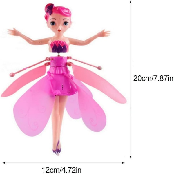 Magisk flyvende fe-legetøj, flyvende fe-legetøj, magisk flyvende fe-prinsessedukke, pige-legetøj, pigegaver til børn fra 6 år og opefter 3Pcs Blue-Purple-Pink