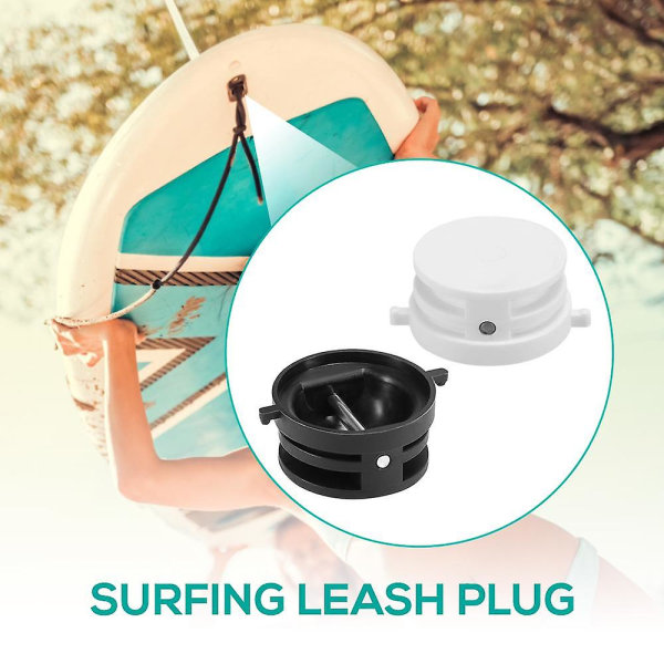 10 STK Surfboard Leash Plug SUP Board Surfing Leash Plugs Surfboard Cup med rustfri pind black