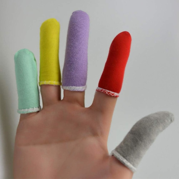 50 stk Fingersenger Bomull Fingerbeskyttere Beskyttende stoff Fingerhansker Fingerbeskyttelse