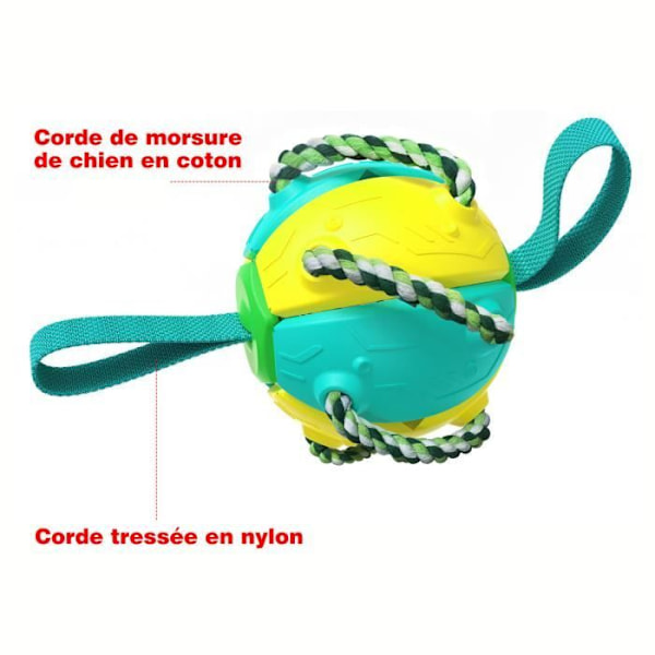 Pedagogiska leksaker för husdjur, utomhusträning, interaktiv frisbee, hundleksaksboll Green and yellow