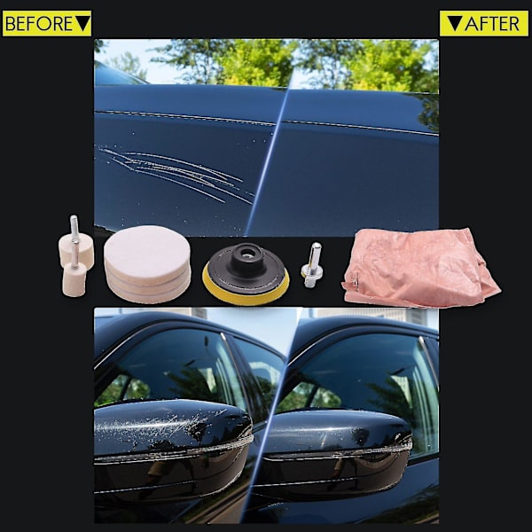 8 stk 120g Cerium Oxide Glass Polishing Kit for Deep Scratch Remover for Windscreen Windows Glass Cl