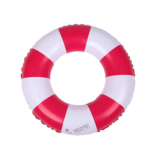 Oppustelig badering til voksne, badering pool float, retro stribet PVC oppustelig badering pool float, til strandferier og poolfester