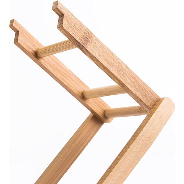 Sammenfoldeligt tabletstativ lavet af bambustræ, kompatibelt med iPad Classic Style