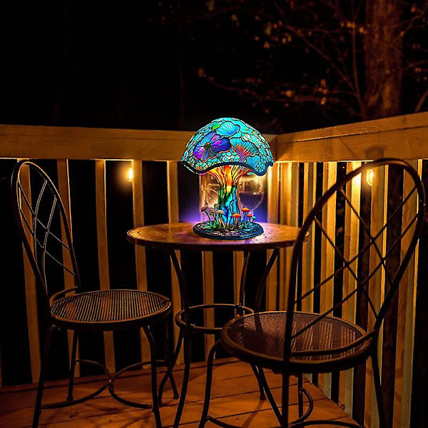 Bohemian Stained Glass Sopplampe - Dekorativ nattlampe - Harpiks prosess hjemmeinnredning COLOR 2