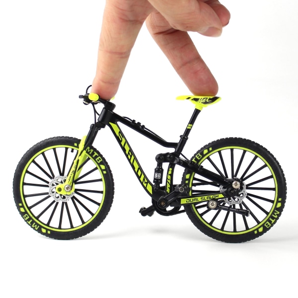 Mini 1:10 metalliseos polkupyörävaakamalli Pöytäsimulaatio Ornamentti Sormi Maastopyörälelu Green