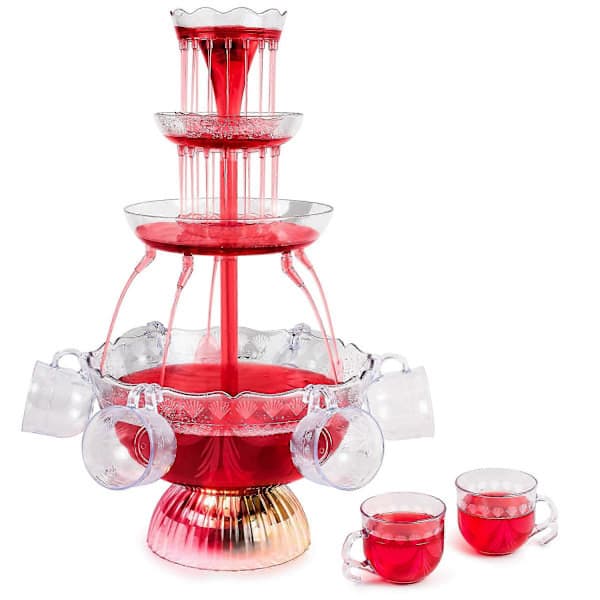 LED-base Partyfontene 3-lags design 5,7 liters kapasitet