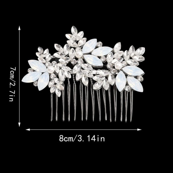 Krystall Rhinestone Brud Brud Hårkam Vintage Hodeplagg Bryllup Hår Tilbehør Ornamenter For Elegante Kvinner Jenter