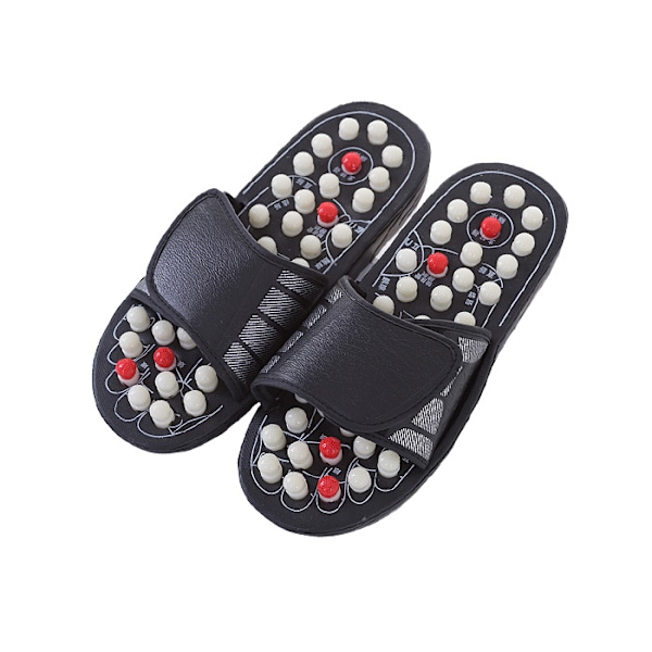 Fotakupunkturmassager, fotmassage tofflor, halkfria hemtofflor, lindrar plantar fasciit White L