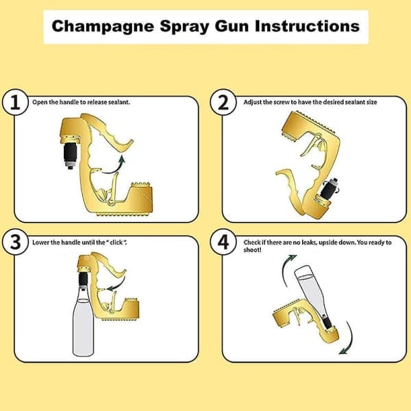 Champagne spray vandpistol flaske øl spray bar fest