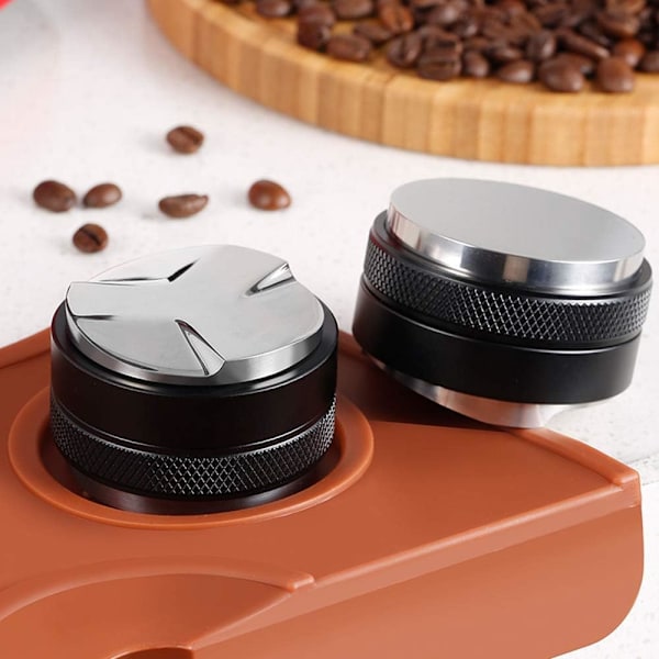 Kaffefordeler, 51 mm 2 i 1 nivellering og tamper, kaffetamper, espressofordelingsværktøj, espressofordeler, justerbar dybde på begge sider (51 mm)