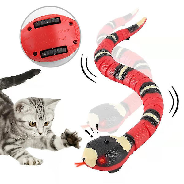 Simulering Smart Sensing Snake Toy, Interaktiv Leksak för Husdjur, Elektrisk Rörlig Lurig Snake Toys