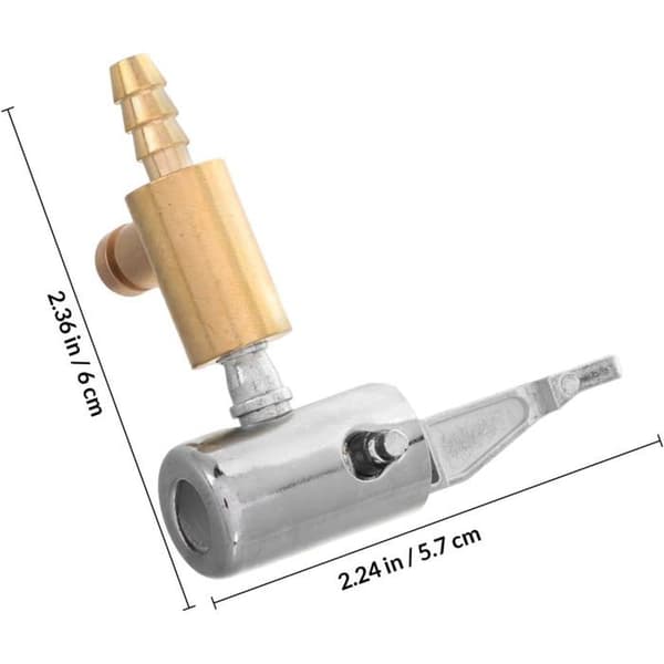 Luftdyseadapter af zinklegering til luftpumpe, hurtig og pålidelig forbindelse, kompatibel med bil- og cykeldæk