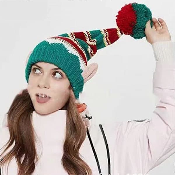 Stickad julmössa Pom Pom-mössa Julmössa Julfestmössa
