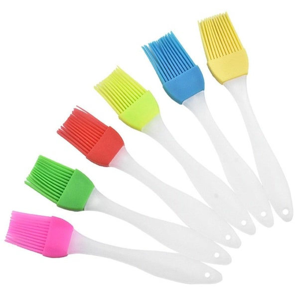 3-pack silikonborste för matlagning, brödpensel, bakpensel flerfärgad