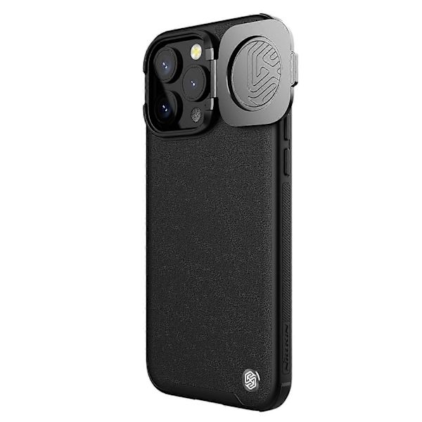 NILLKIN CamShield Prop Fodral för iPhone 15 Pro Max Linsskydd PU Läder+PC+TPU Magnetiskt Telefonskal Multicolor Style B