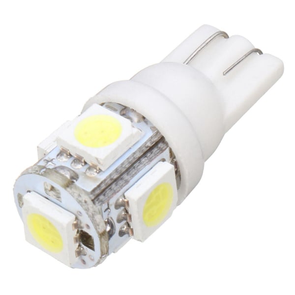 10x T10 White 5050 194 LED-pærer Instrumentmåler Cluster Dash-lys med sokkel