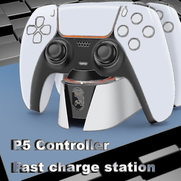 Ps5-controllerhåndtag Hurtigt opladerpunkt Touch Trådløs opladning Dual Dock Station Gamepad-oplader