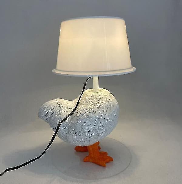 Utstoppa kyllingelampe, kyllingegglampe, 3D kyllingbordlampe Chicken head