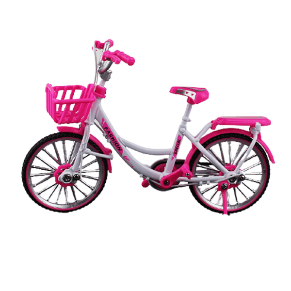 Minisykkelmodell Leketøy Legering Plast Downhill terrengsykkelleker Gaver til gutter City Eco-friendly Bicycle Pink