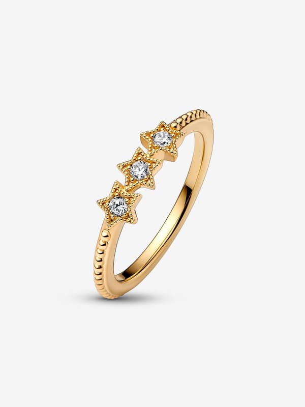 Pandora - Celestial Stars Ring - 14k gullbelegg Circumference: 58mm