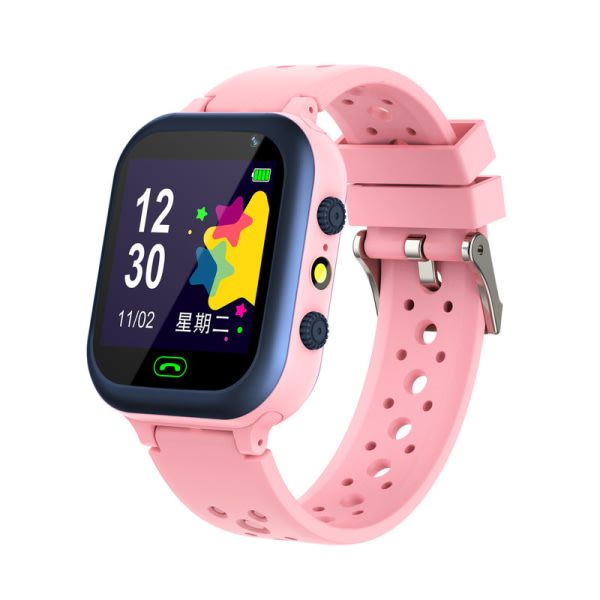 Pekskärm Foto Vattentät Watch Q15 Färg 2G Telefon Smart Watch för Barn Rosa Pink