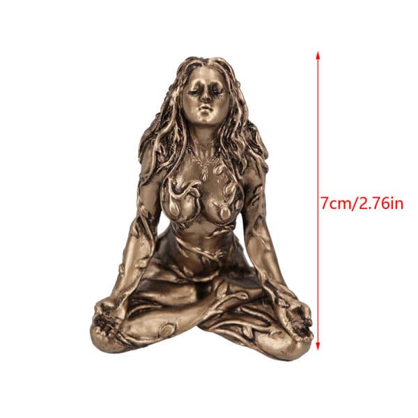 Moder Jord Statue Mini Gaia Fe Dekorative Buddha Statue De 1PC
