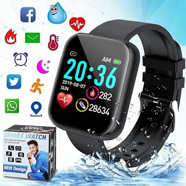 Smartklocka, Bluetooth Smartwatch för Android Ios-telefoner, ip6