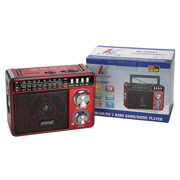 Kn-1030bt Am Fm-radio, kannettavat pistokeseinäradiot, käyttöystävälliset, sopivat vanhuksille ja kotiin (musta)
