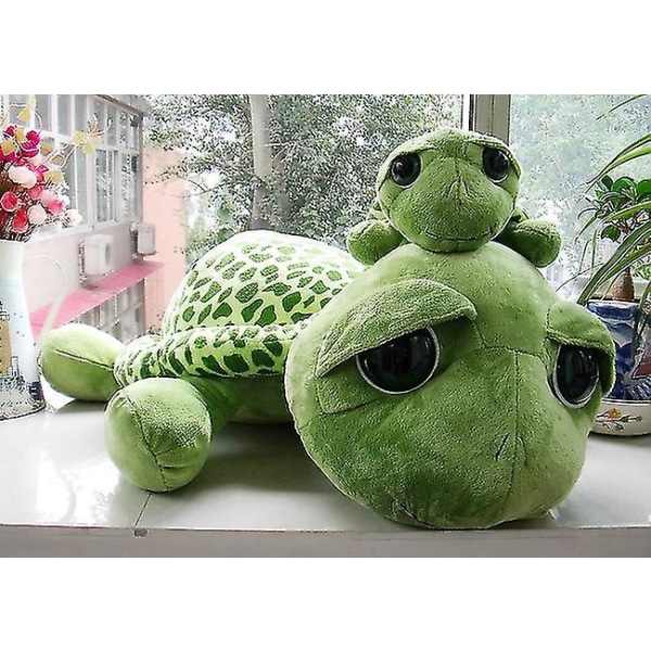 Skildpadde hånddukke Skildpadde udstoppet dukke Tegnefilm Skildpadde udstoppet legetøj Interaktiv dukkevanter Grøn 20 cm, udstoppet dyr