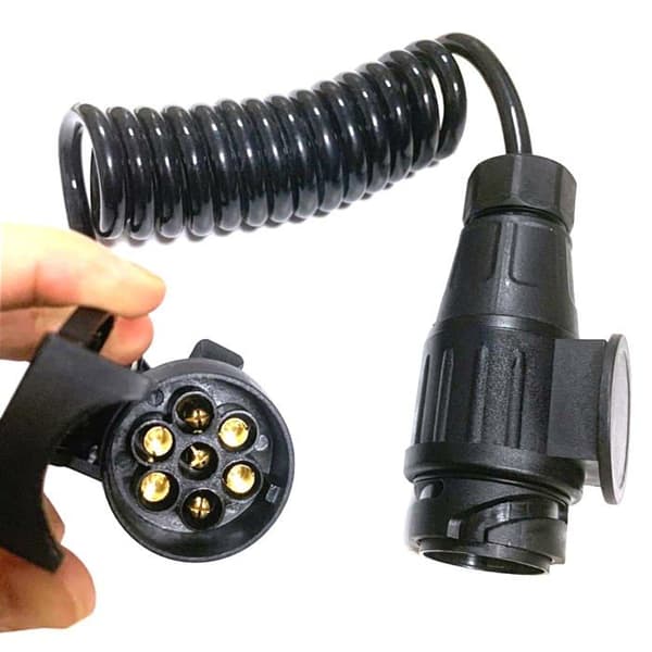 3m 7-polet til 13-polet traileradapter med 12V ledningsstik, 7-leder stik