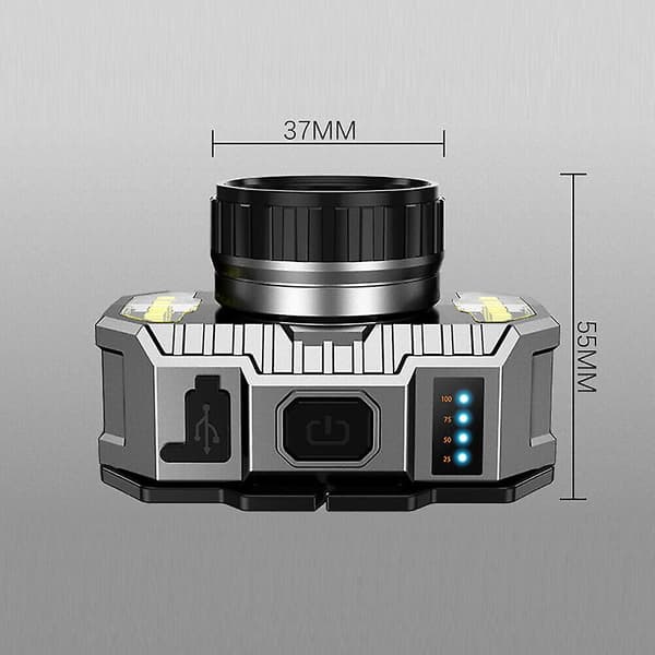 990000lm Super Bright LED Zoom Hodelykt USB Oppladbar Hodelykt Hodelykt US