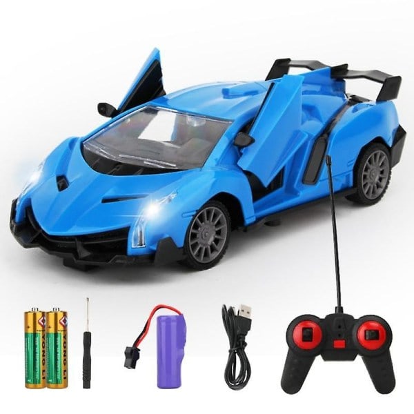 1:20 Lamborghini Rc Bil Elektrisk Fjernkontroll Bil Leke For Barn Gutt Bil Modell Blue