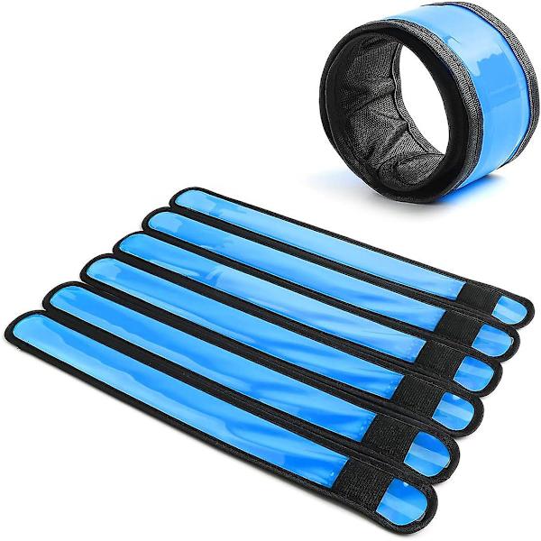 6 kpl LED-valaisimia rannekkeita, yöturvallisuusrannekkeita pyöräilyyn, kävelyyn, juoksuun, konsertteihin, leirintään ja ulkoilulajeihin 6 pcsblue
