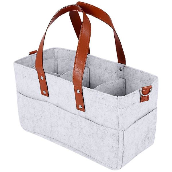 Babybleie Caddy Organizer Holder Dusjkurv Barneroms Oppbevaringsboks Bil Oppbevaringskurv Servietter Leker