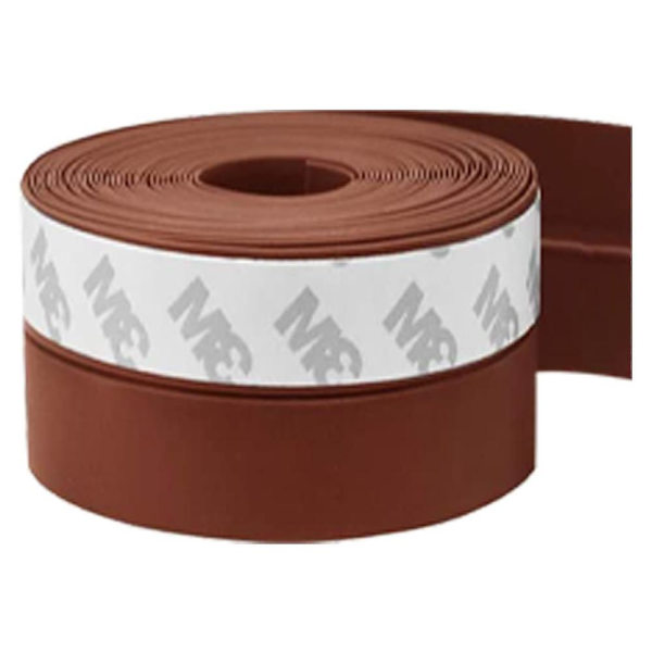 3 meter værbestandig tetningslist, silikon dørtetningslist dør, vindu,  (bredde 25mm35mm45mm) Shape3 Brown