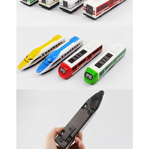 Bullet Train Pull Back Toy Høyhastighetsbytog Moderne Lokomotiver For Barn Toddle Boys 4stk