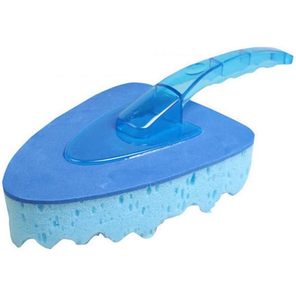 Triangular Sponge Brush With Handle Wave Car Wash Sponge Brush Car Wash And Wipe Tool For Car Beauty Maintenance Blue