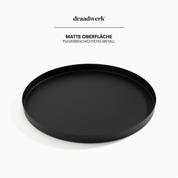 Dekorativt brett svart 30 cm