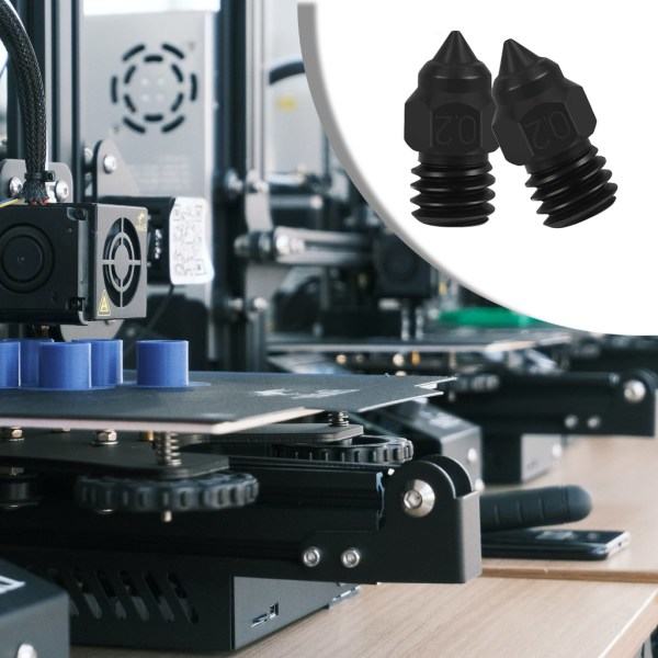 Hærdet stål 0,2 0,4 0,6 0,8 3D-printerdyse til Ender3 5Pro/ Ender3V2/CR6SE/CR10 Printdyser 2STK 0.6mm