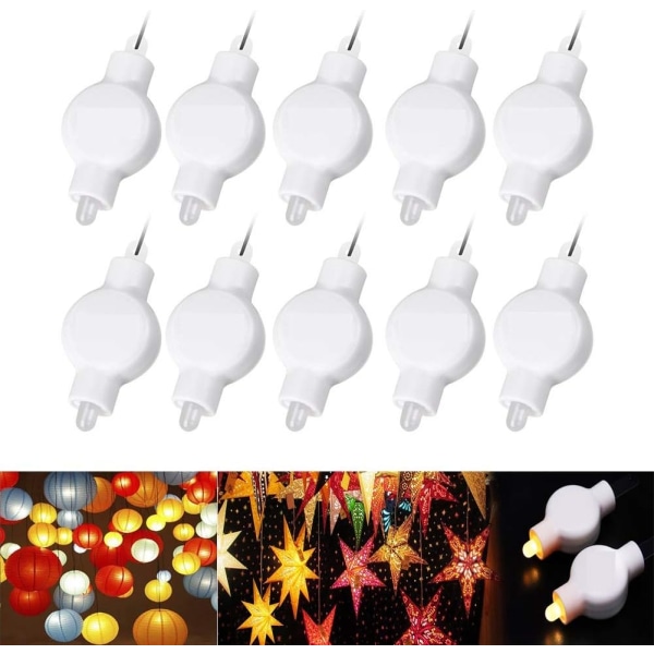 12 pakke mini LED lanternelys, batteridrevne LED ballonlys Vandtætte festlys Varm hvid