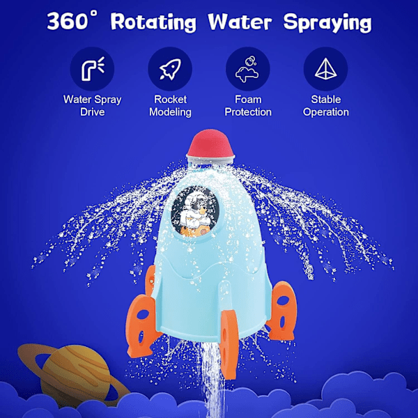 Vand Raket | Hydro Launch Vand Raket Legetøj | Sommer Have Udendørs Vand Spray Legetøj til Børn Småbørn | Sjovt Gave til 3+År Gamle Børn Rocket