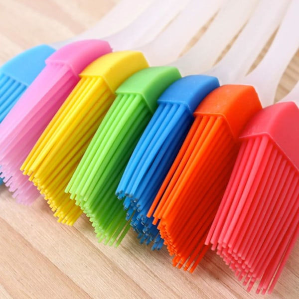 3-pack silikonborste för matlagning, brödpensel, bakpensel flerfärgad
