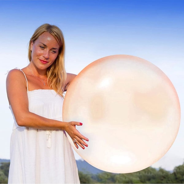 Bubble Ball Leksak För Vuxna Barn, Uppblåsbar Vattenboll Kul Sommar Strand Trädgårdsboll Mjuk Gummiboll Utomhusspelspresent 50cm Yellow