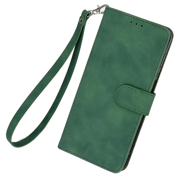 For Ulefone Note 16 Pro Stand Lommebok Mobiltelefonveske Skin-touch PU-skinn + TPU-telefondeksel Green