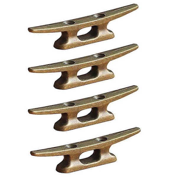 Båd Dock Klampe 4 tommer til Fortøjning af Båd Bronze Host Støbejern Egnet Nautisk Strand Sø Maritim Indretning, 4 stk