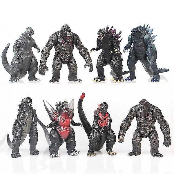 8 Godzilla vs. King Kong Toy Models, King Of Monsters Legetøj, bevægeligt Dukke Model Legetøj, drengelegetøj