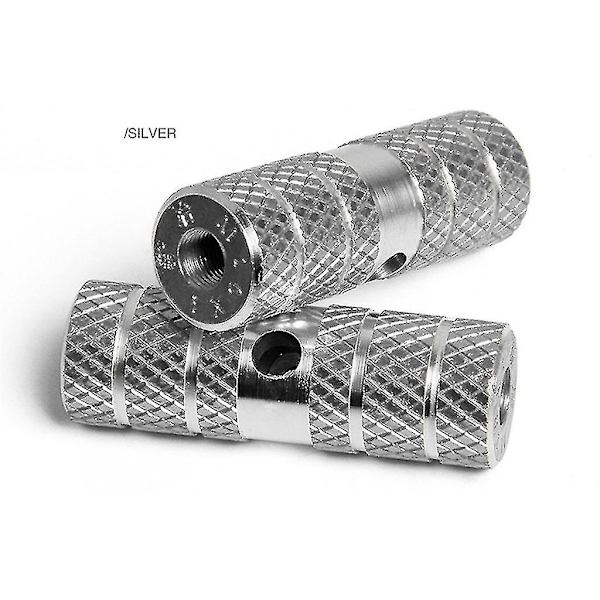 2 kpl Pyörän polkimet Akseli Jalkatuki Tapit Luistamattomat Takajalat Polkimet BMX Maastopyörä Pyöräily Silver