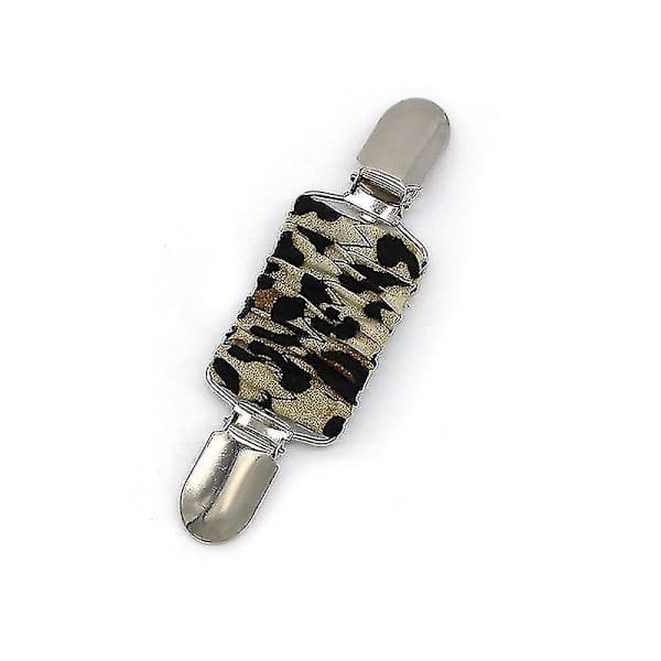 Nytt Klänningsklämmor Set Elastiska Klämmor för Åtdragning Klänning Kofta Krage Klämmor Skjortklämmor Zekai Leopardtryck Leopard print