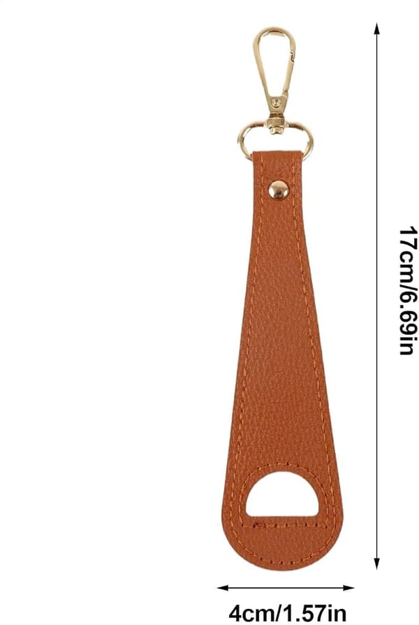 Moderigtig Hatteholder, Bærbar PU Læder Hatteklips, 17x4 cm Multipurpose Magnetisk Kasketophæng