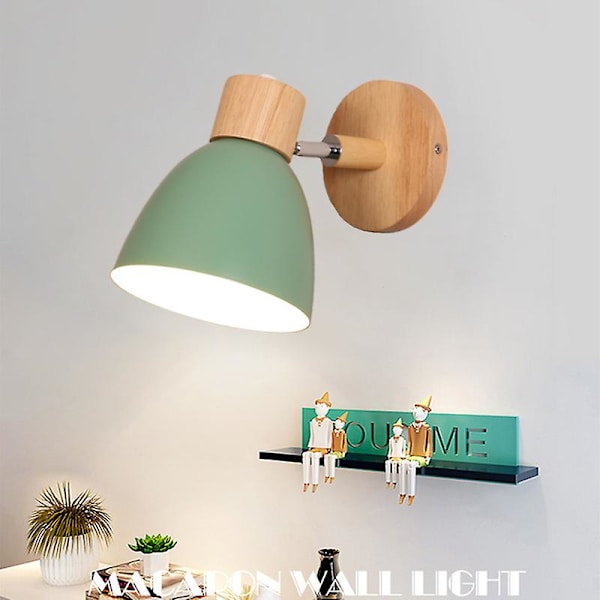 Enkel kanonkugle væglampe soveværelse seng lampe gang indgang væg LED væglampe green